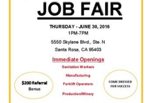 Job Fair – Thursday, June 30 (santa rosa)