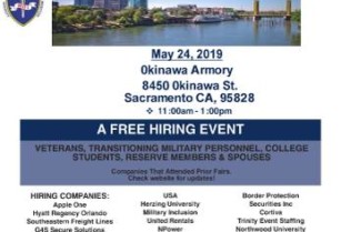 2019 Sacramento Veteran Career Fair – Open to Civilians! (Okinawa Armory 8450 Okinawa St, Sacramento, CA,)