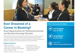 FREE Retail Bank Training and Job Placement (Los Angeles)