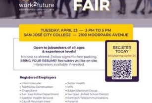4/23: Spring Career Fair – HOSTED BY SJCC + work2future (san jose downtown)