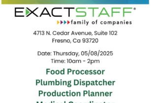 📢 JOB FAIR – WE’RE HIRING! | THURSDAY, MAY 8TH | ALL SHIFTS AVAILABLE (Fresno, CA)